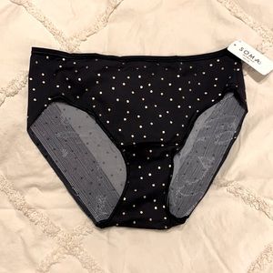 Soma gold polka dot hipster panty